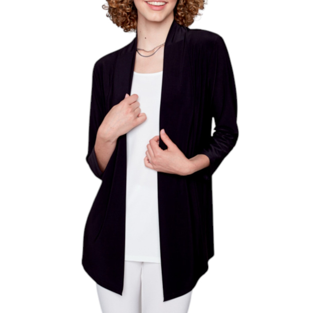 Compli-K Women's Black Cardigan Size M Long Sleeve NWT